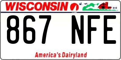 WI license plate 867NFE