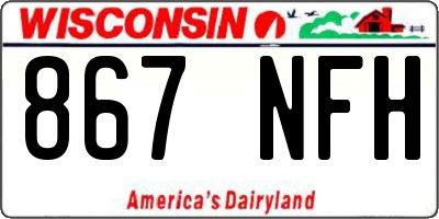 WI license plate 867NFH