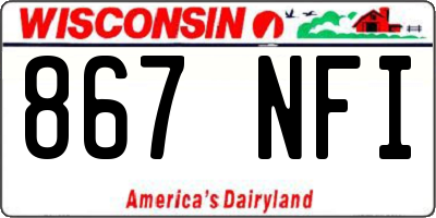 WI license plate 867NFI
