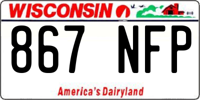 WI license plate 867NFP