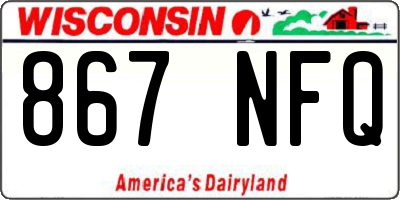 WI license plate 867NFQ