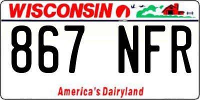 WI license plate 867NFR