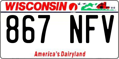WI license plate 867NFV
