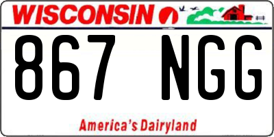 WI license plate 867NGG