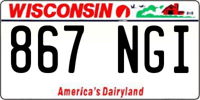 WI license plate 867NGI