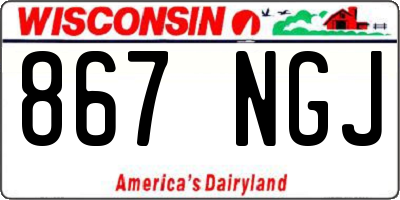WI license plate 867NGJ