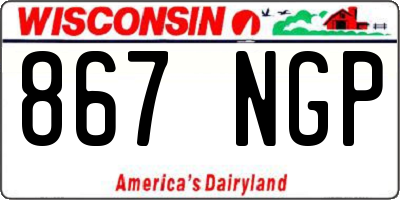 WI license plate 867NGP
