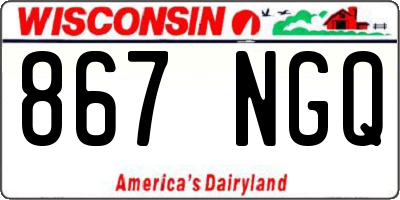 WI license plate 867NGQ