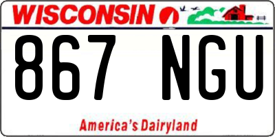 WI license plate 867NGU