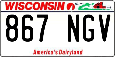 WI license plate 867NGV