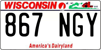 WI license plate 867NGY