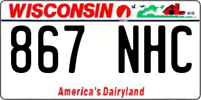 WI license plate 867NHC