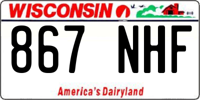 WI license plate 867NHF