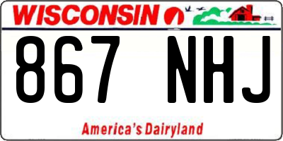 WI license plate 867NHJ