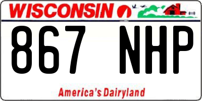 WI license plate 867NHP