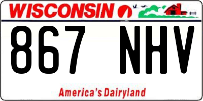 WI license plate 867NHV