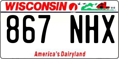 WI license plate 867NHX