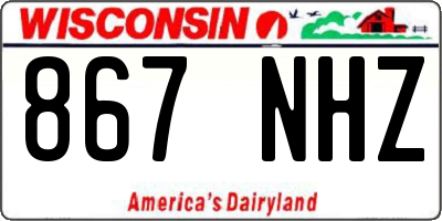WI license plate 867NHZ