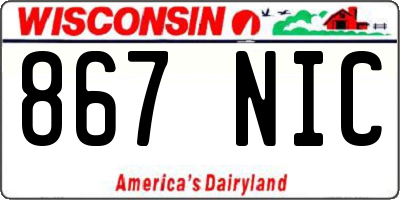 WI license plate 867NIC