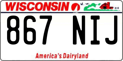 WI license plate 867NIJ