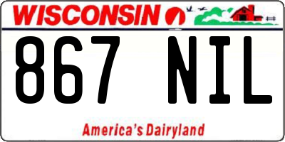WI license plate 867NIL
