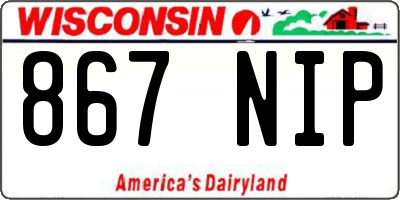 WI license plate 867NIP