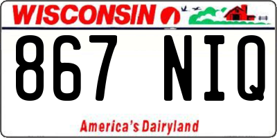 WI license plate 867NIQ