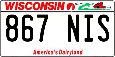 WI license plate 867NIS