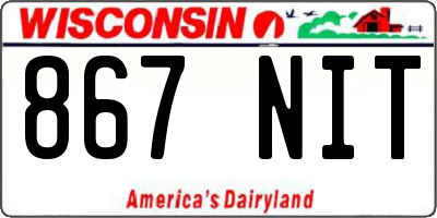 WI license plate 867NIT