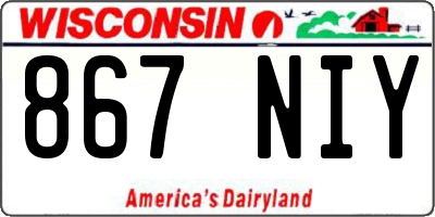 WI license plate 867NIY