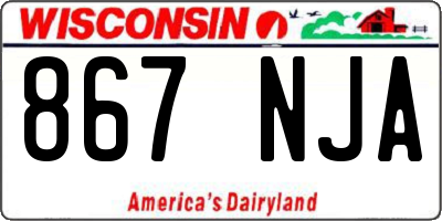WI license plate 867NJA