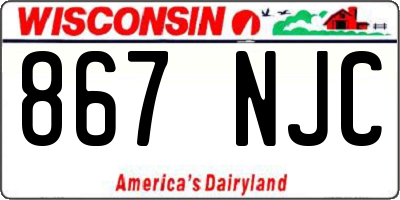 WI license plate 867NJC