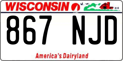 WI license plate 867NJD