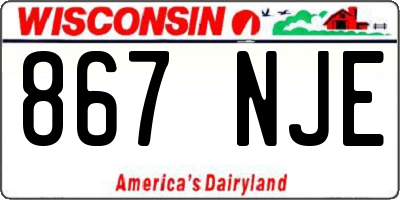 WI license plate 867NJE