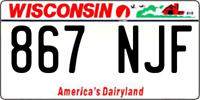 WI license plate 867NJF