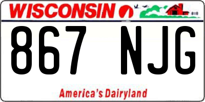 WI license plate 867NJG
