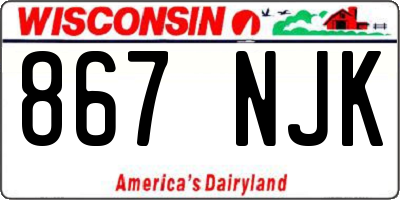WI license plate 867NJK
