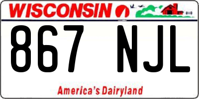 WI license plate 867NJL