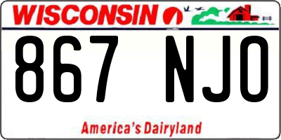 WI license plate 867NJO