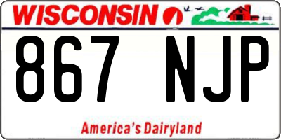 WI license plate 867NJP