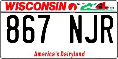 WI license plate 867NJR