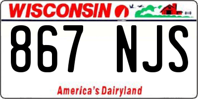 WI license plate 867NJS