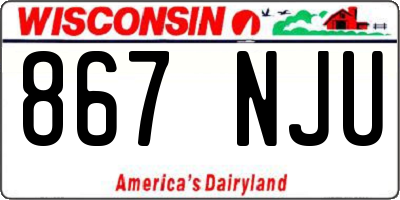 WI license plate 867NJU