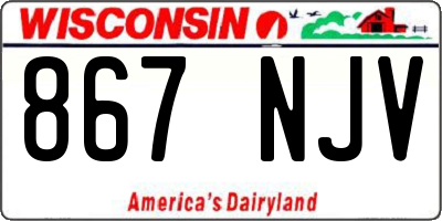 WI license plate 867NJV