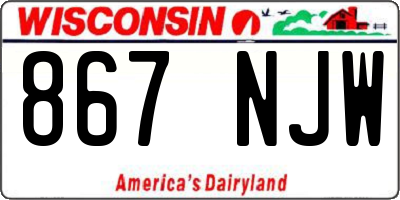 WI license plate 867NJW