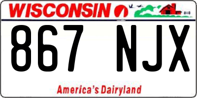WI license plate 867NJX