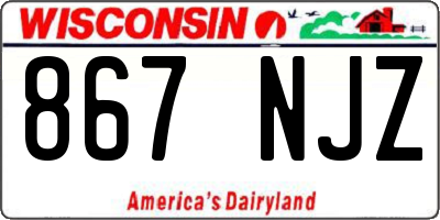 WI license plate 867NJZ