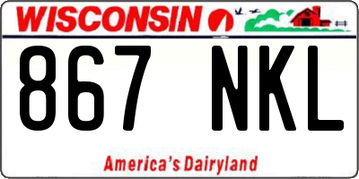 WI license plate 867NKL