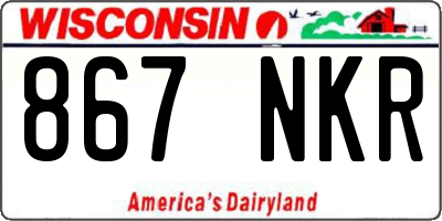 WI license plate 867NKR