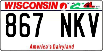WI license plate 867NKV